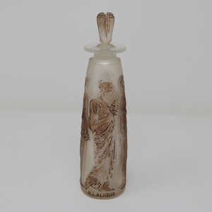 Rene Lalique Ambre Antique Glass Perfume Bottle