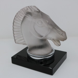 Rene Lalique Glass 'Longchamp B' Horse Head Mascot