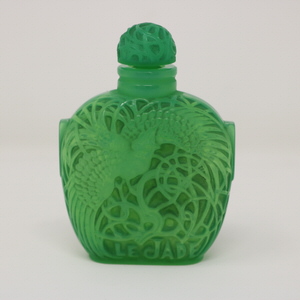Rene Lalique Green Glass 'Le Jade' Perfume Bottle