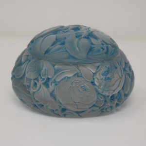 Rene Lalique Blue Stained Glass Dinard Box