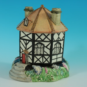 Staffordshire Pearlware Octagonal Cottage Pastille Burner