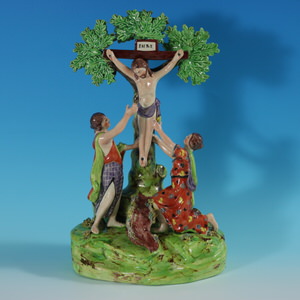 Staffordshire Pearlware Bocage Crucifixion Group