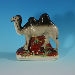 Rare Staffordshire Pottery Bactrian Camel Figure