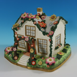 Large Staffordshire Pottery House Pastille Burner