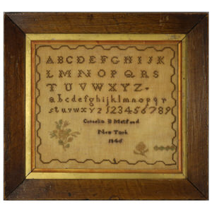 American Sampler, 1840, by Cornelia Metford of New York
