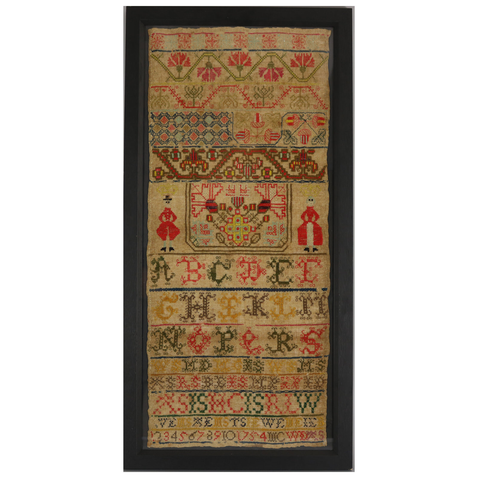 Scottish Antique Band Sampler, 1754 - ID#23078 Image 1