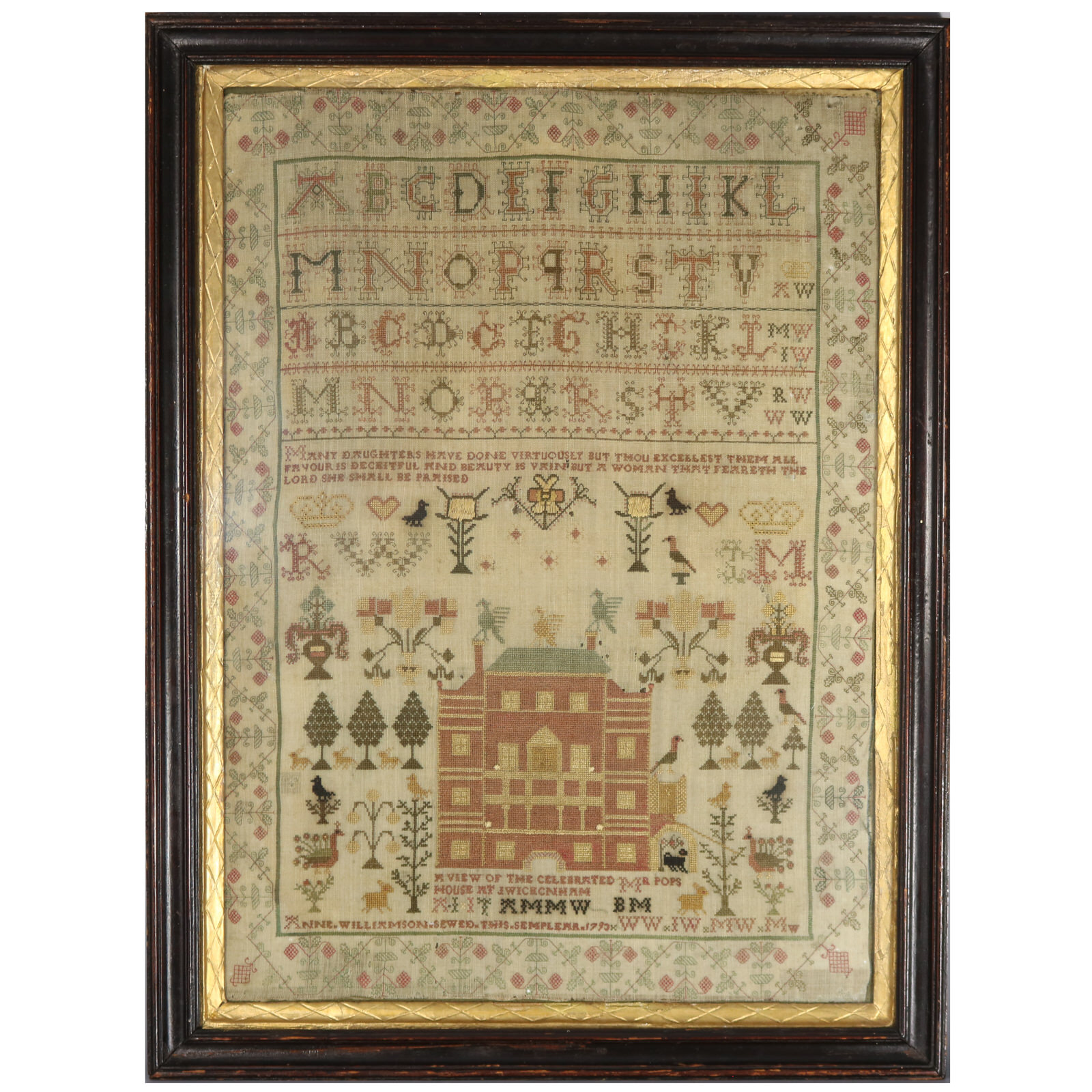 Antique Scottish Sampler, 1793, by Anne Williamson - ID#23102 Image 1
