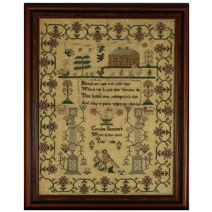 Antique Sampler, 1820, by Caroline Sawyer