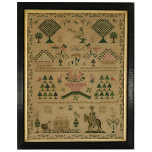 Antique Sampler, 1834, By Mary Thornhill