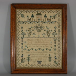 Antique Sampler, 1831, By Emma Arthey
