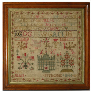 Antique Scottish Sampler, 1844, by Jean George