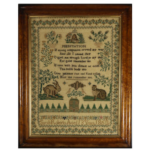 Antique Sampler, 1850, Sarah Roberts Aged 13