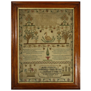 Antique Sampler, 1803, Jane Muncy Aged 9