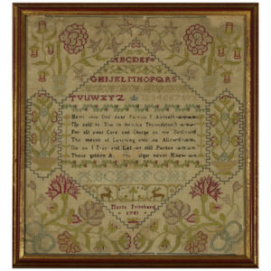 Antique Norfolk Sampler, 1781, by Maria Pritchard