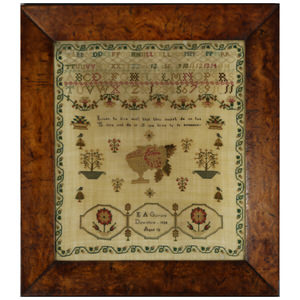 Antique Norfolk Sampler, 1828, by E A Giscard Aged 12