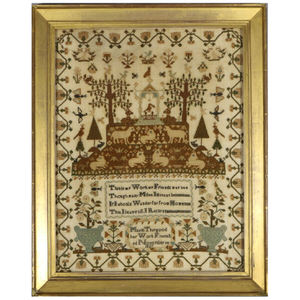Antique Sampler, 1827, by Maria Thurgood