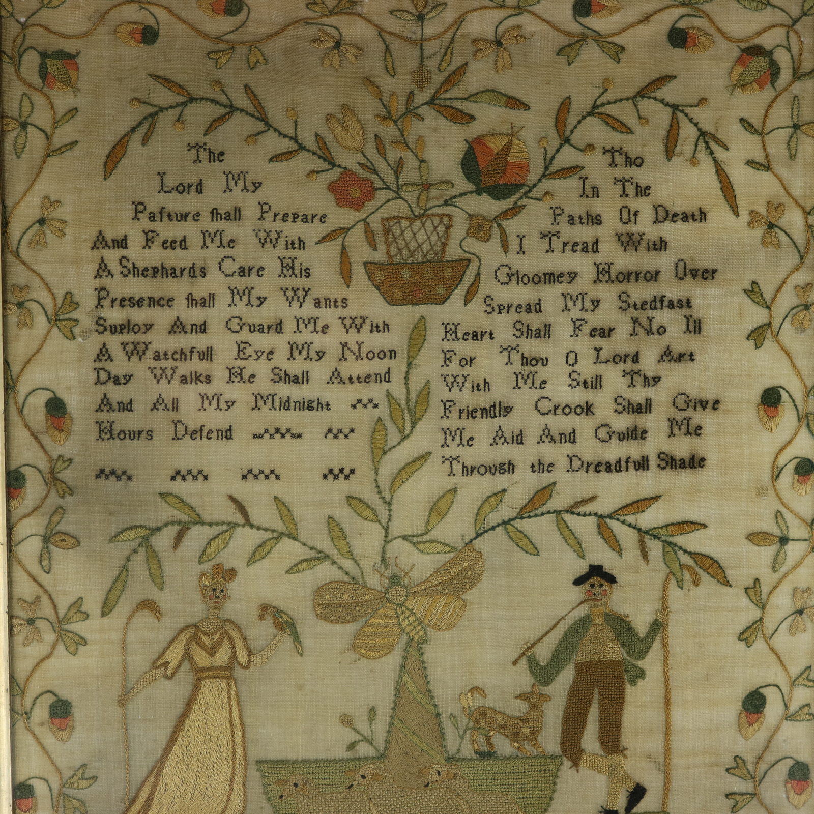 Antique Sampler, 1807, by Elizabeth Horn Aged 12 - ID#23307 Image 2
