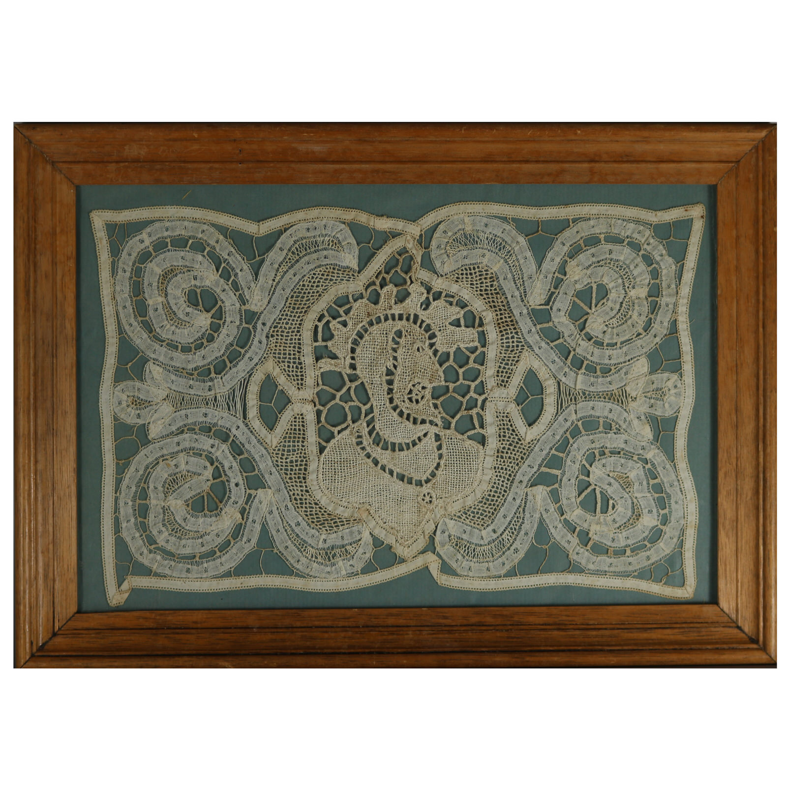 Circa 1700 Lace Embroidered Picture - ID#22675 Image 1