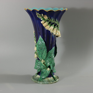 Minton Majolica Foxglove Vase