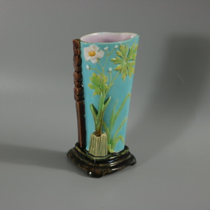 Rare Minton Majolica Floral Vase