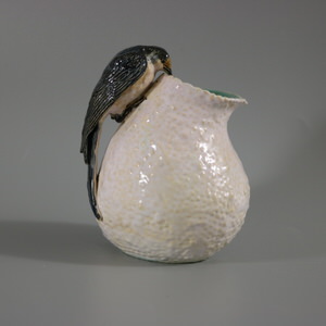 George Jones Majolica Swallow on Nest Jug