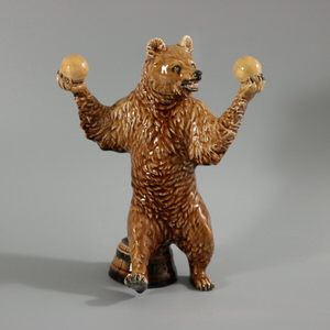 French Majolica Bear Figure