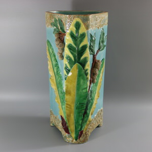 Holdcroft Majolica Banana-Leaf Stick Stand
