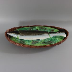 George Jones Majolica Salmon Tureen