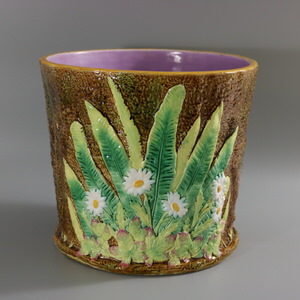 George Jones Majolica Daisy Jardiniere