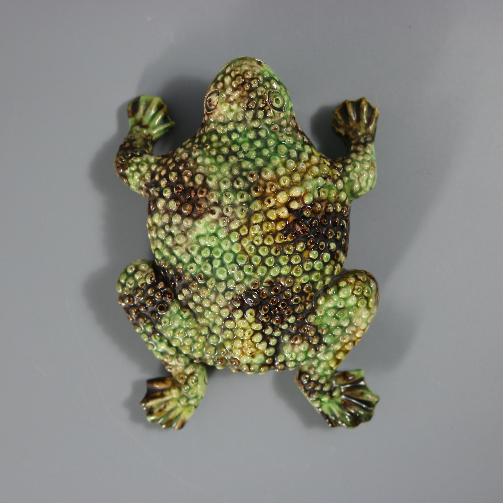 Portuguese Majolica Palissy Toad Wall Figure - ID#23050 Image 1