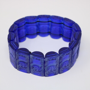 Rene Lalique Blue Glass 'Poussins' Bracelet