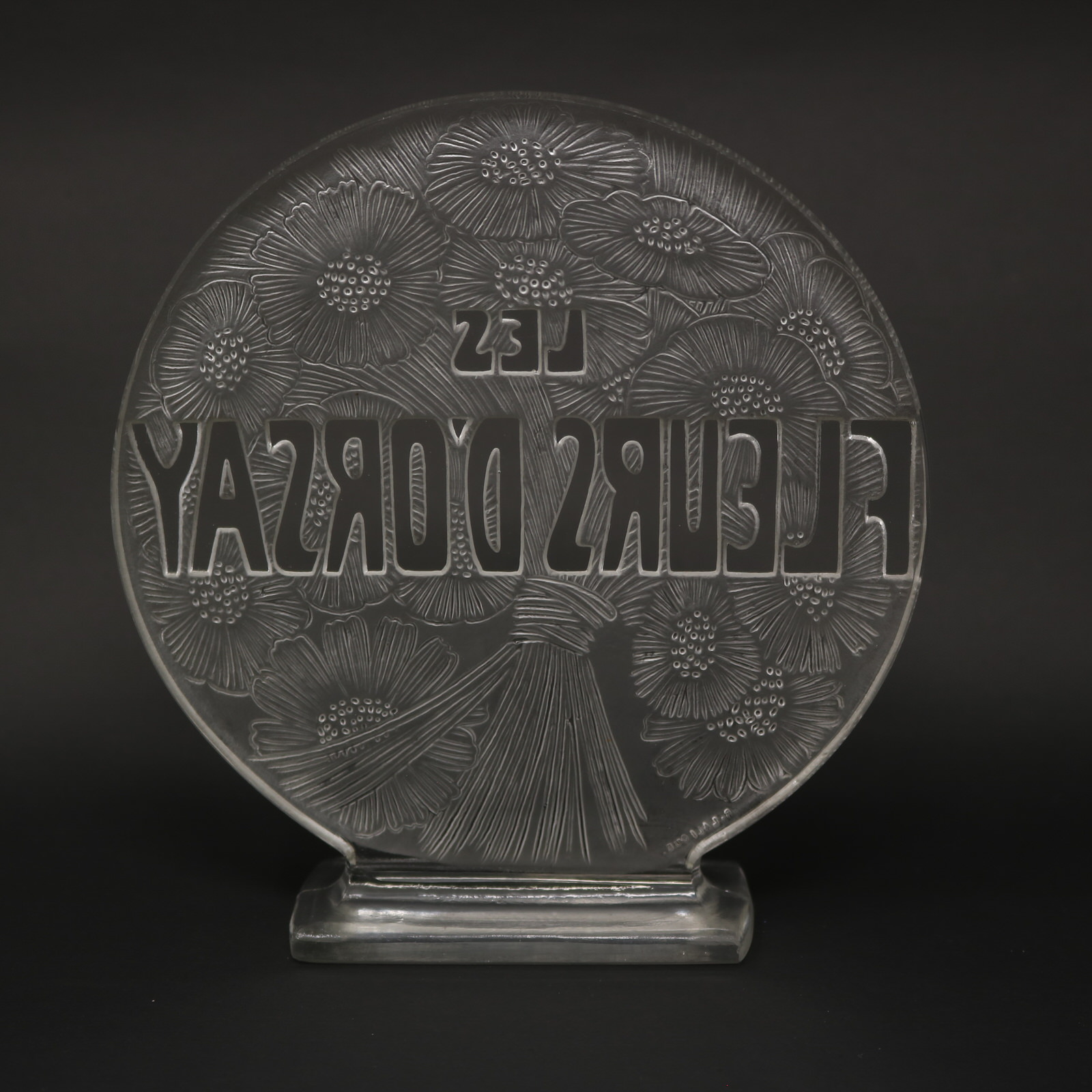 Rene Lalique Glass 'Les Fleurs D'Orsay' Advertising Sign - ID#23158 Image 4