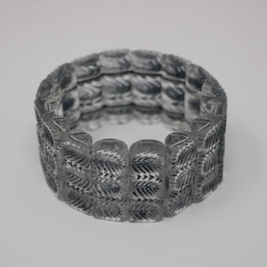 Rene Lalique Glass 'Palmettes' Bracelet