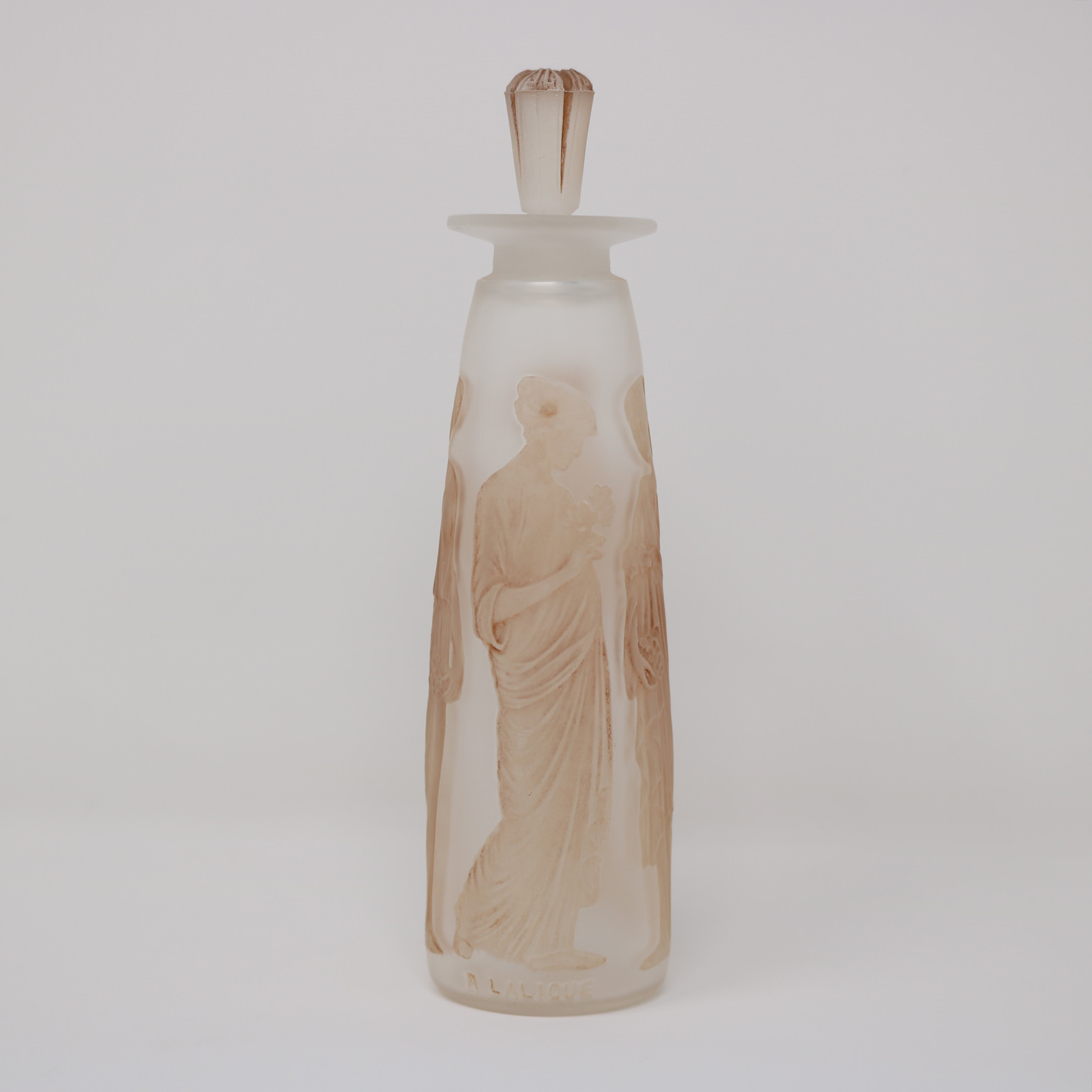 Rene Lalique Glass Ambre Antique Perfume Bottle - ID#23305 Image 1