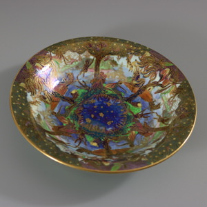 Wedgwood Fairyland Lustre Jumping Faun Lily Tray