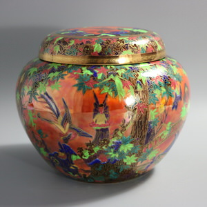 Wedgwood Flame Fairyland Lustre 'Fairy Slide' Covered Vase