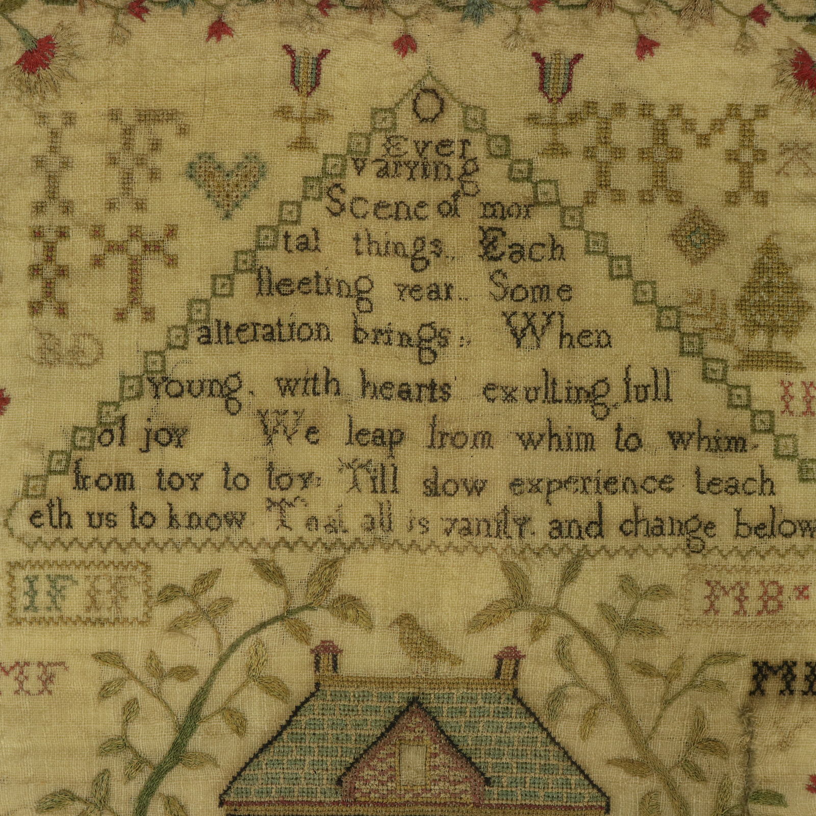 Antique Scottish Sampler, 1781, by Betty Ferguson - ID#23310 Image 5