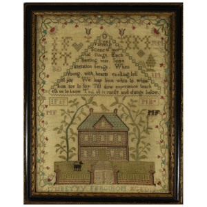 Antique Scottish Sampler, 1781, by Betty Ferguson