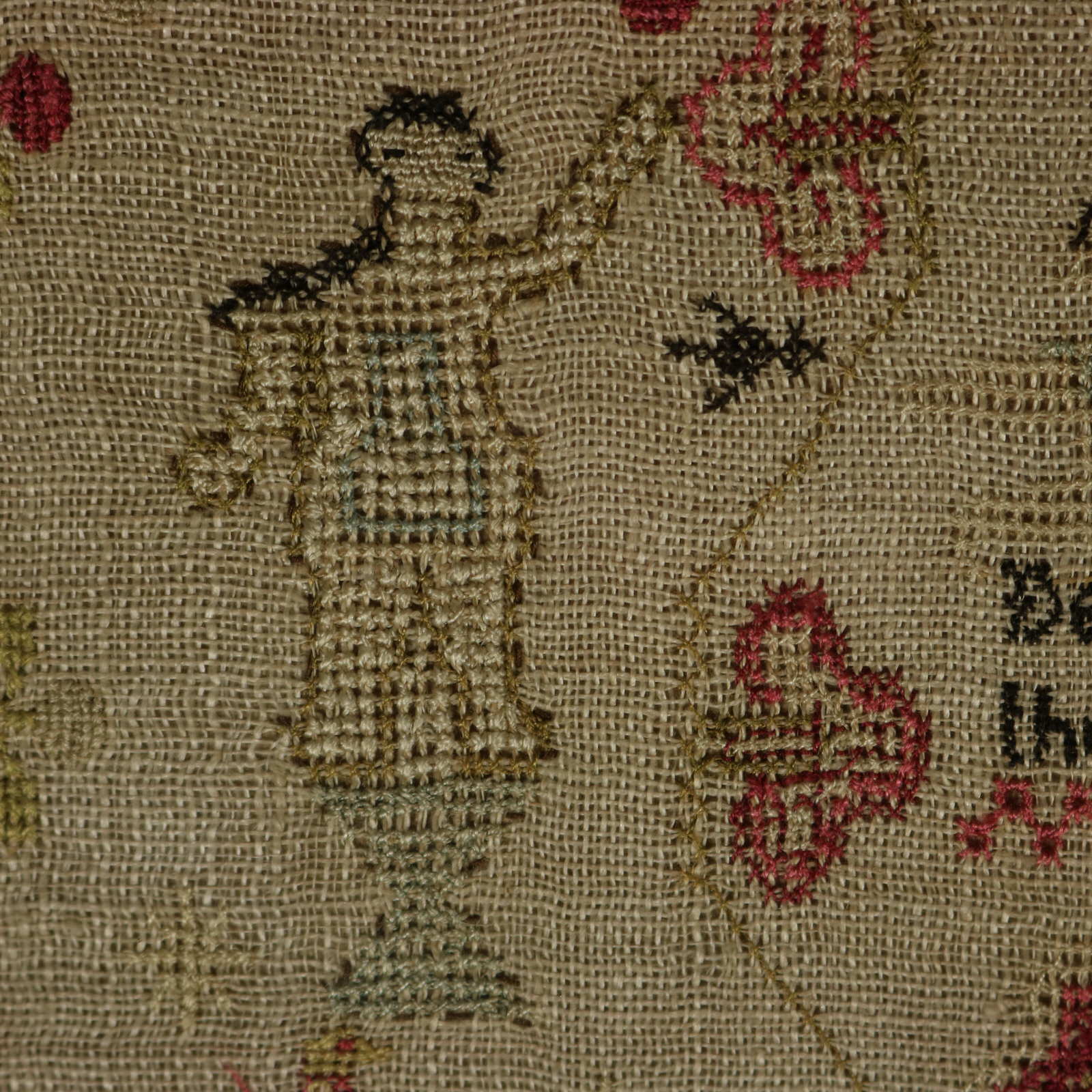 Antique Sampler, 1777 by Phebe Hotham Aged 10 - ID#23335 Image 5