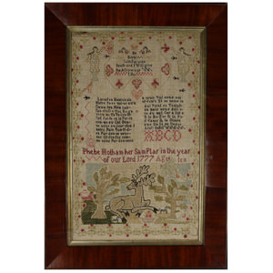 Antique Sampler, 1777 by Phebe Hotham Aged 10