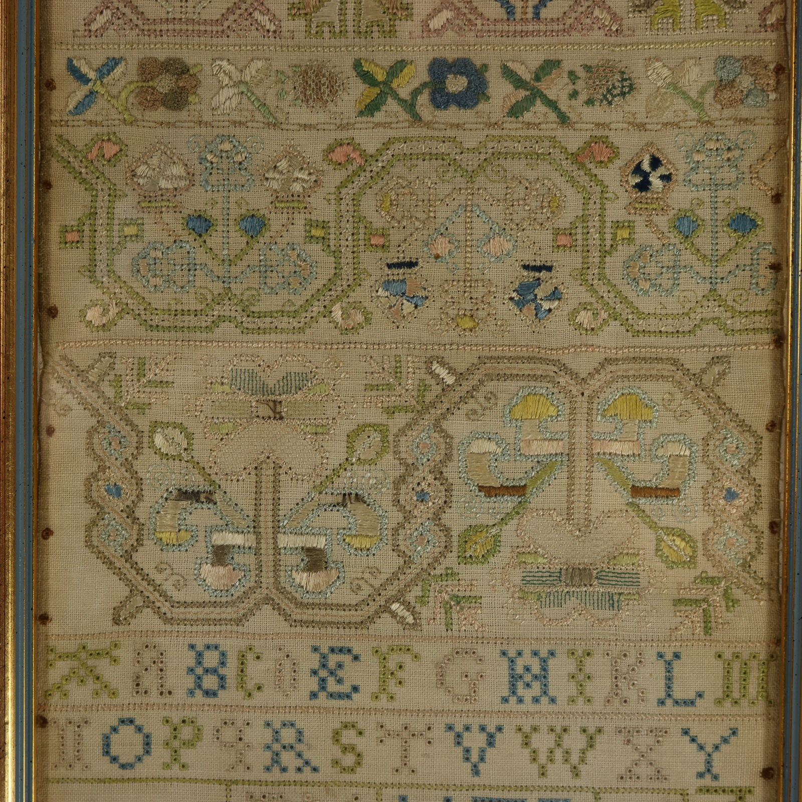 Antique Charles II Band Sampler, 1672, by E.Y - ID#23345 Image 5