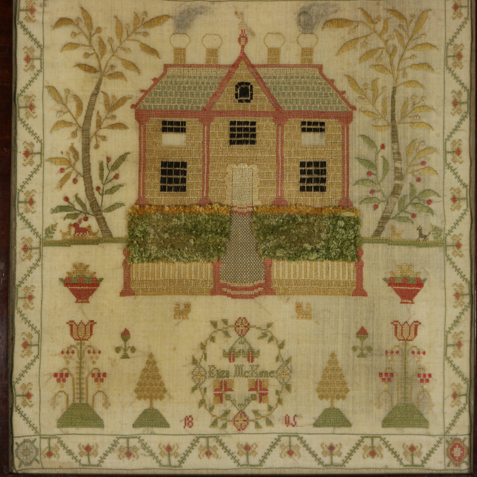 Antique Scottish Sampler, 1805, by Eliza McKune - ID#23347 Image 3