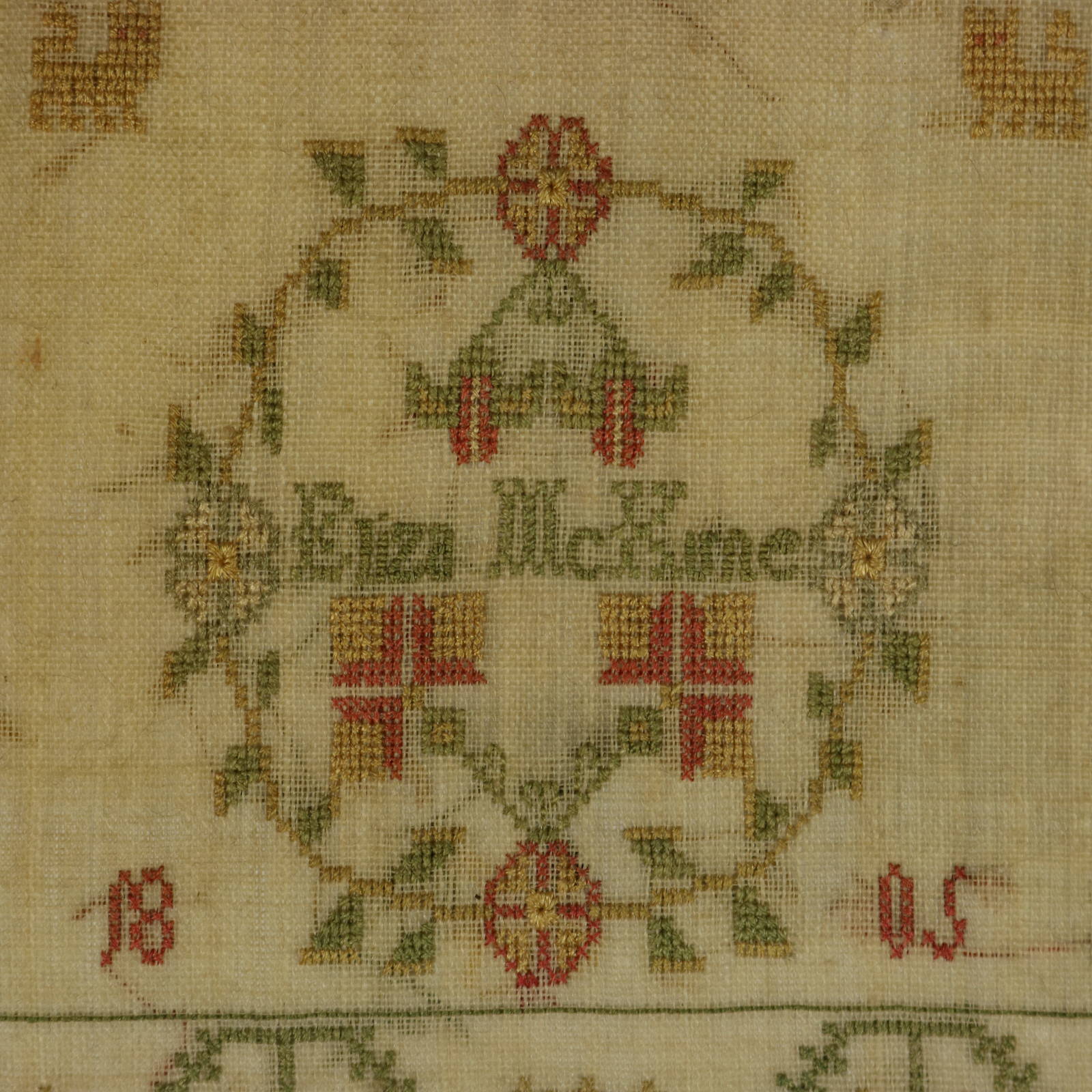 Antique Scottish Sampler, 1805, by Eliza McKune - ID#23347 Image 5