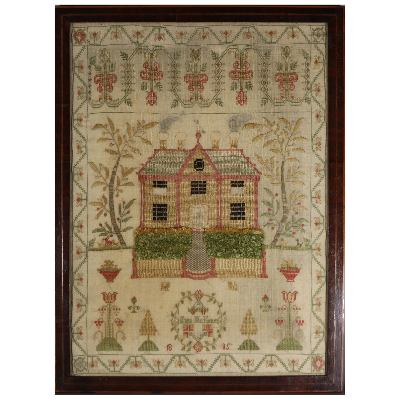 Antique Scottish Sampler, 1805, by Eliza McKune - ID#23347 Image 1