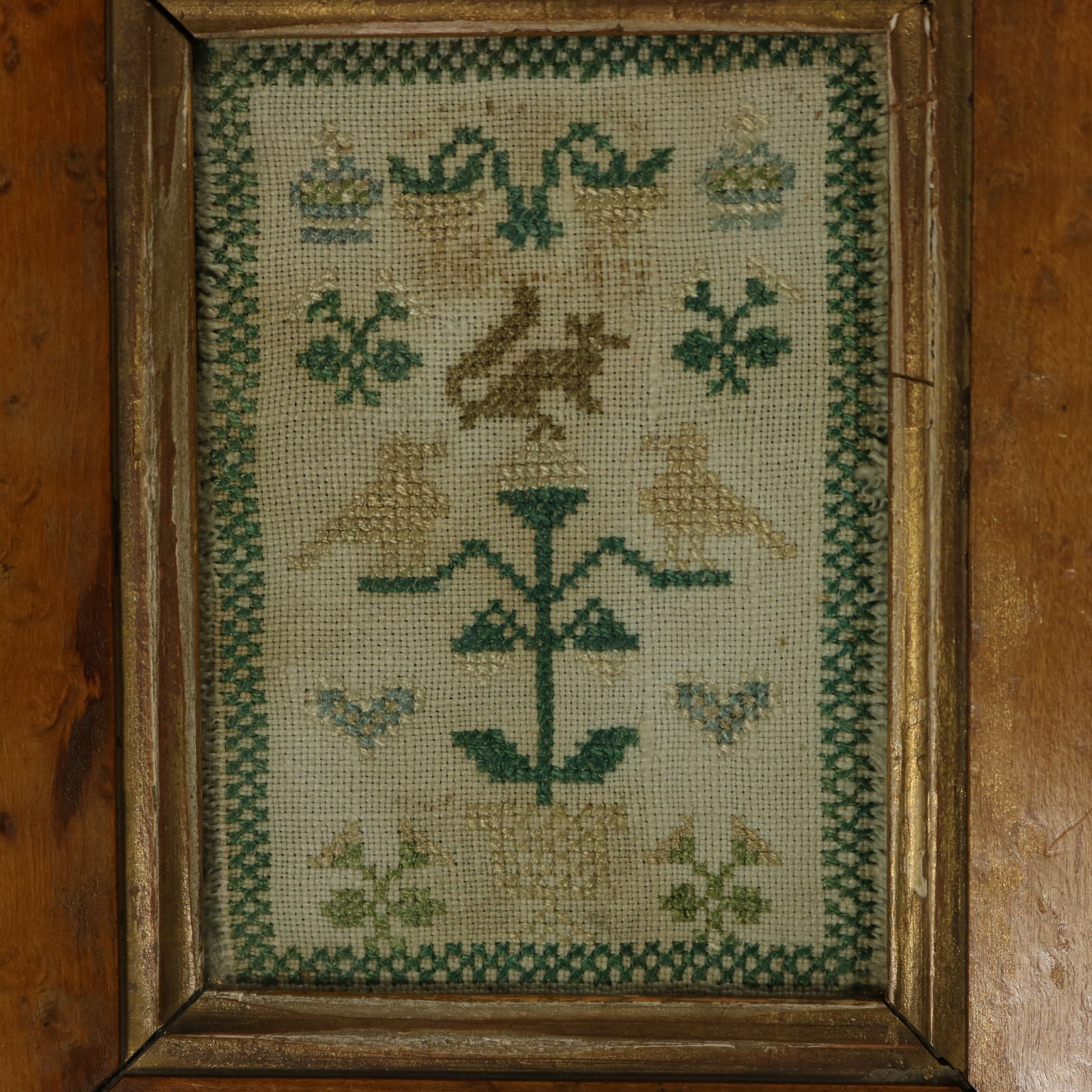 Antique Mini Sampler, circa 1830 - ID#23348 Image 2