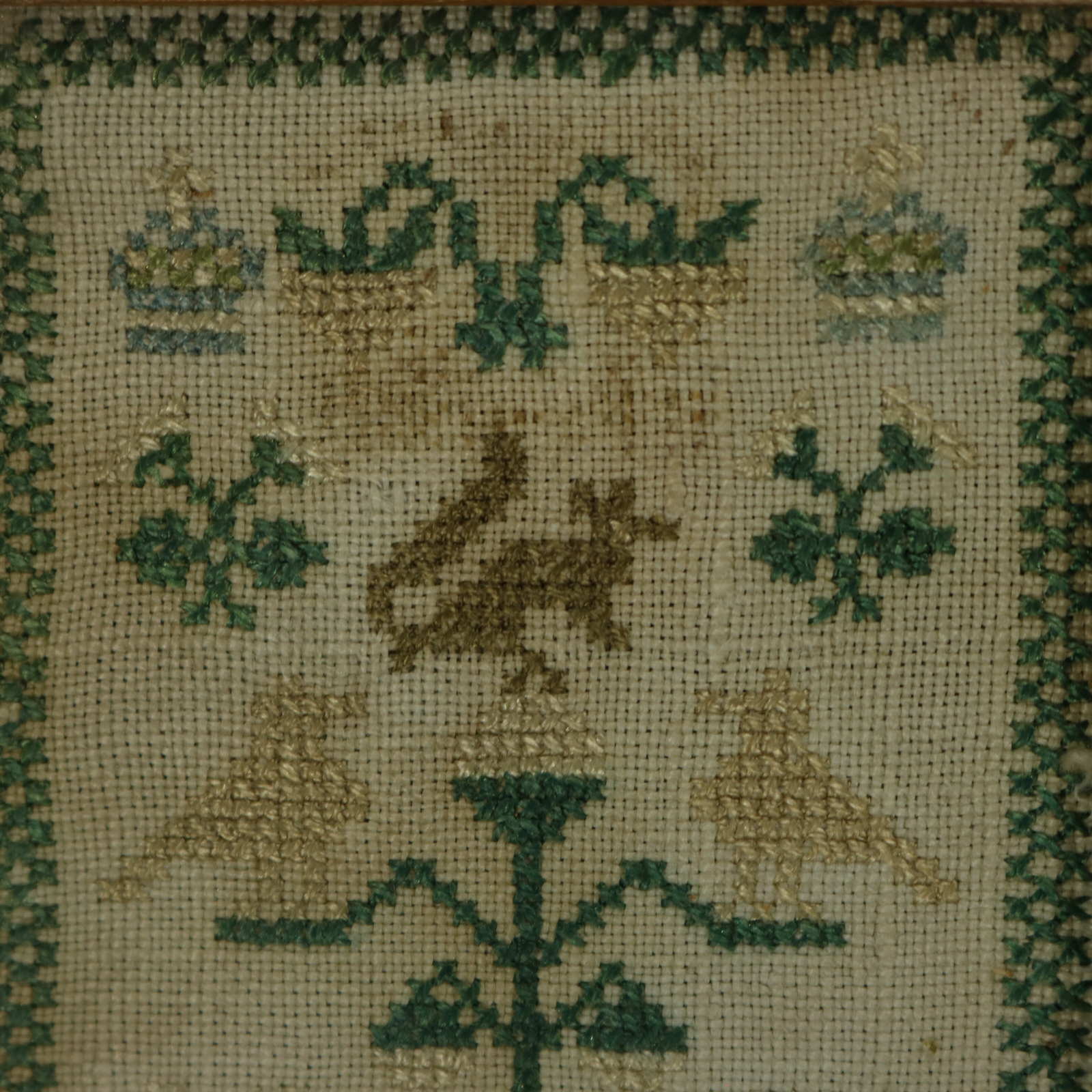 Antique Mini Sampler, circa 1830 - ID#23348 Image 3