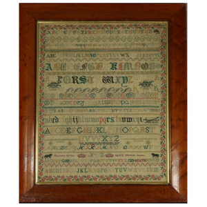 Antique Sampler, c.1850, by Elizabeth Carter, Sussex