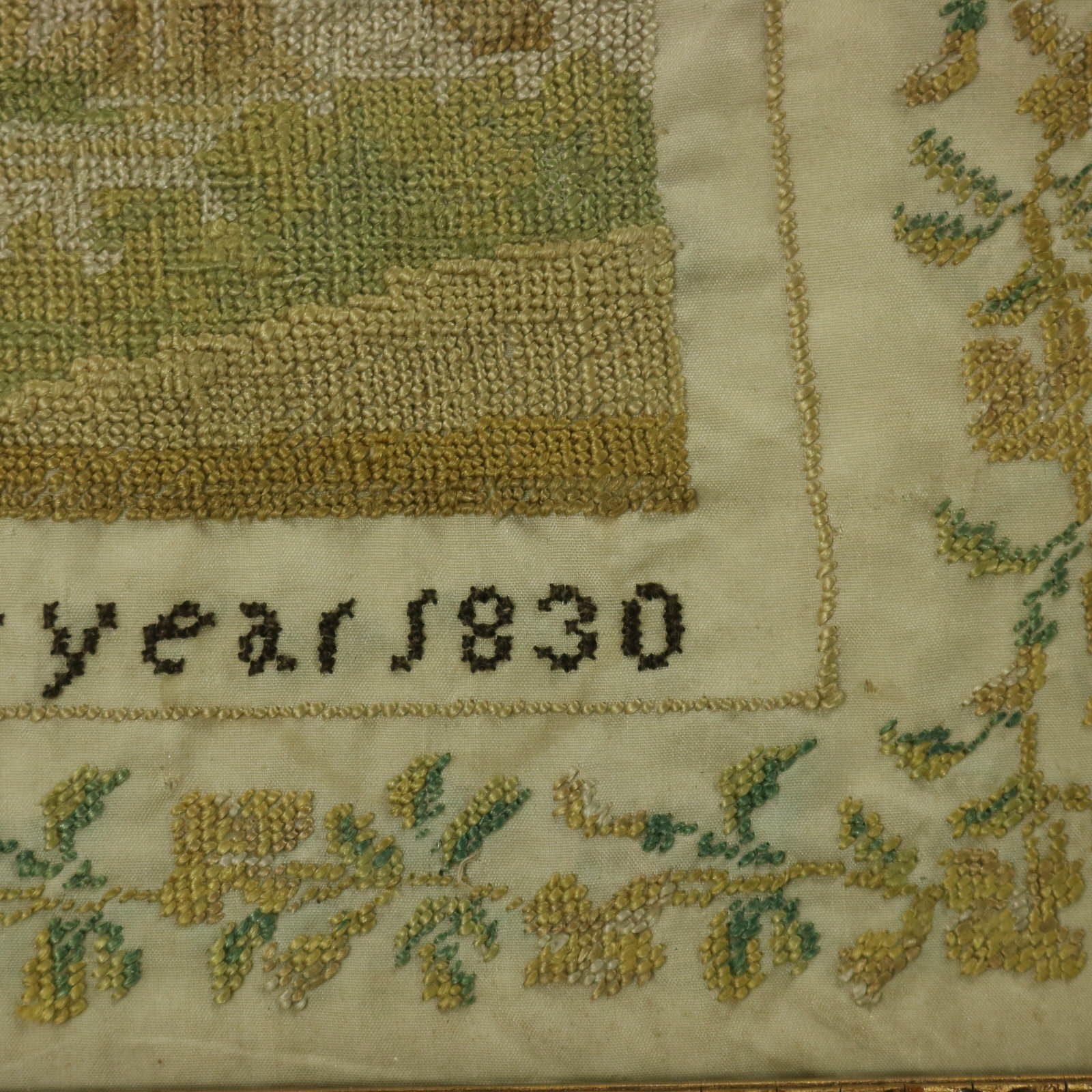 Antique Sampler, 1830, by M. Forrest - ID#23359 Image 5