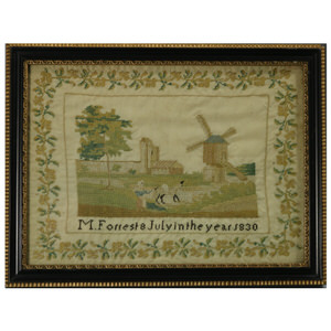 Antique Sampler, 1830, by M. Forrest