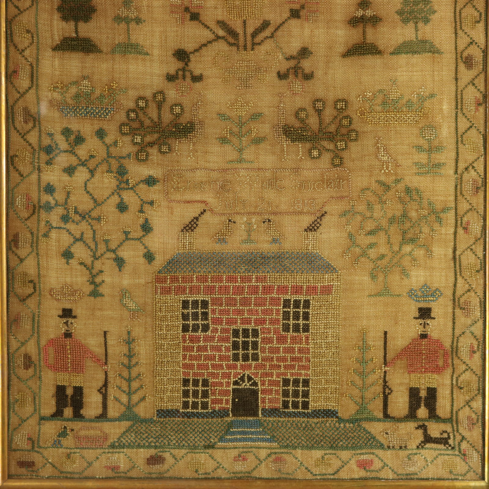Antique Scottish Sampler, 1813, by Erskine Wade Sinclair - ID#23365 Image 3
